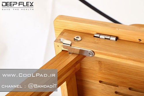 میز چوب بامبو -دارای بست پایه جهت ثابت نگهداشتن پایه میز هنگام کار